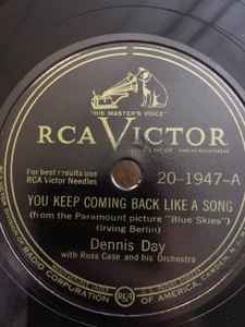 Dennis Day - You Keep Coming Back Like A Song / Remember When You Sang "Oh Promise Me" album cover
