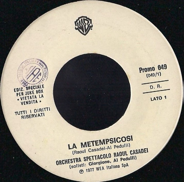 Album herunterladen Orchestra Spettacolo Raoul Casadei - La Metempsicosi