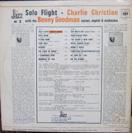 last ned album Charlie Christian With The Benny Goodman Sextet, Septet And Orchestra - Solo Flight