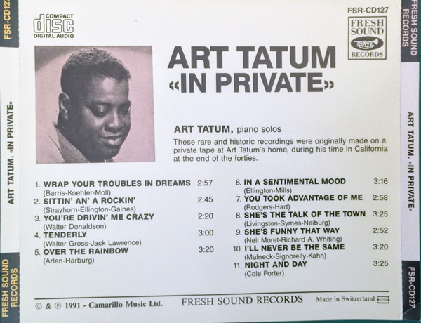 descargar álbum Art Tatum - Art Tatum In Private