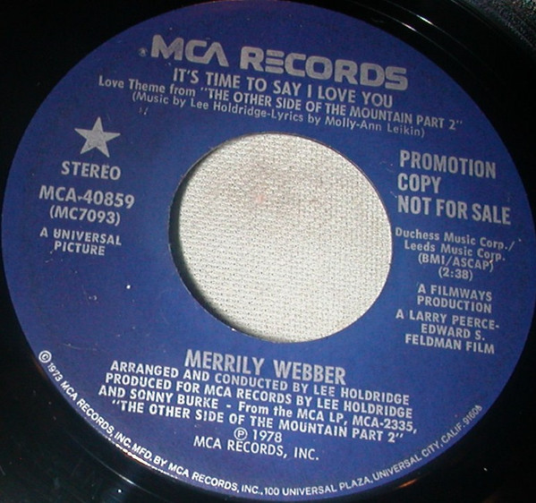 télécharger l'album Merrily Webber - Its Time To Say I Love You