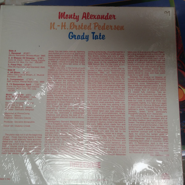 lataa albumi Monty Alexander, NH Ørsted Pedersen, Grady Tate - Threesome