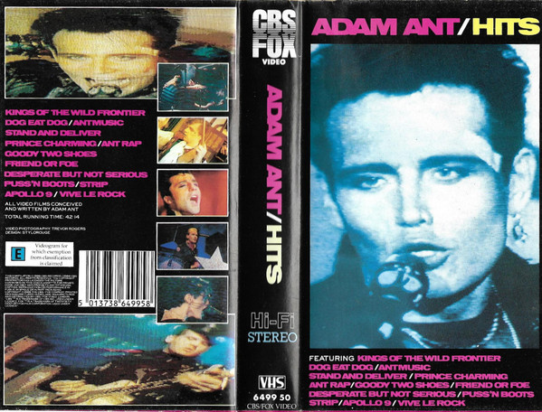 Adam Ant – Hits (1986, VHS) - Discogs