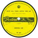 Cover of Save All Your Lovin' For Me / All Alone Am I, 1963, Vinyl