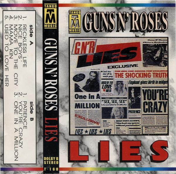 Guns N' Roses – G N' R Lies (Cassette) - Discogs