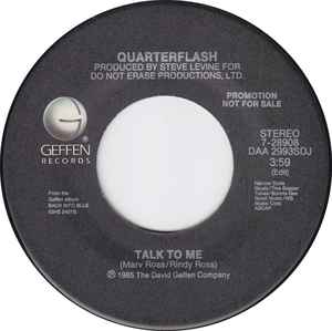 Quarterflash - Talk To Me album cover