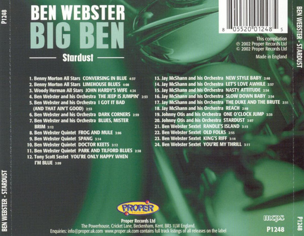 Album herunterladen Ben Webster - All Too Soon