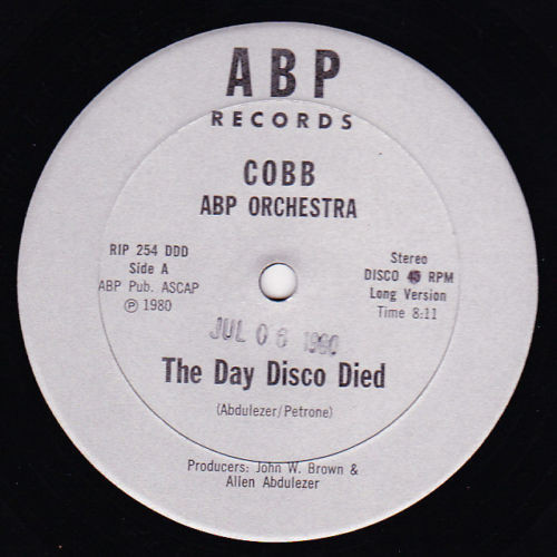 ABP Orchestra Featuring Cobb – The Day Disco Died (1980, Vinyl) - Discogs