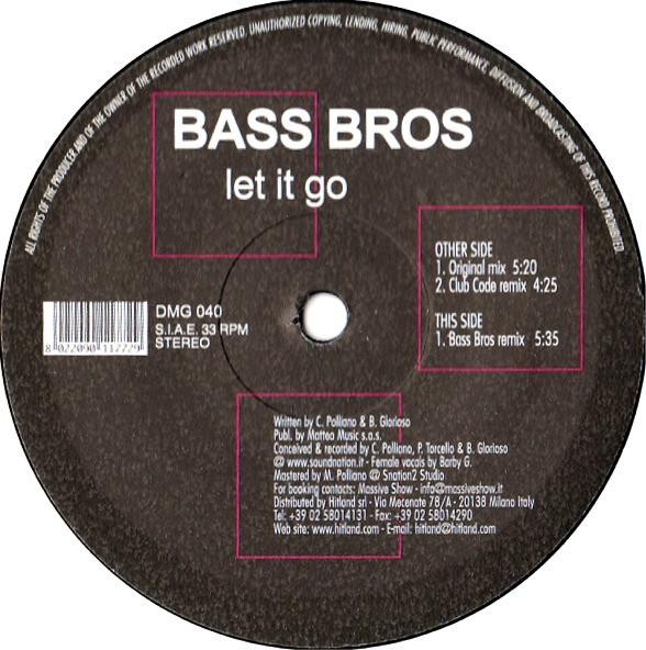 Bass Bros – Let It Go (2006, Vinyl) - Discogs