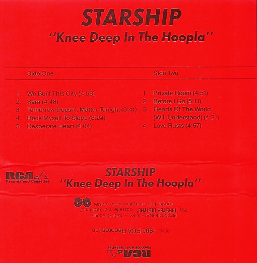 Starship – Knee Deep In The Hoopla (1985, CD) - Discogs