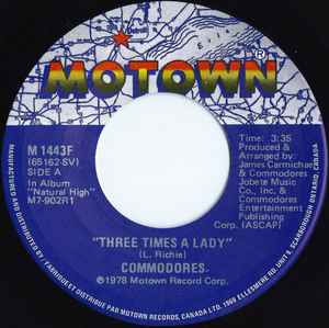 Commodores - Three Times A Lady