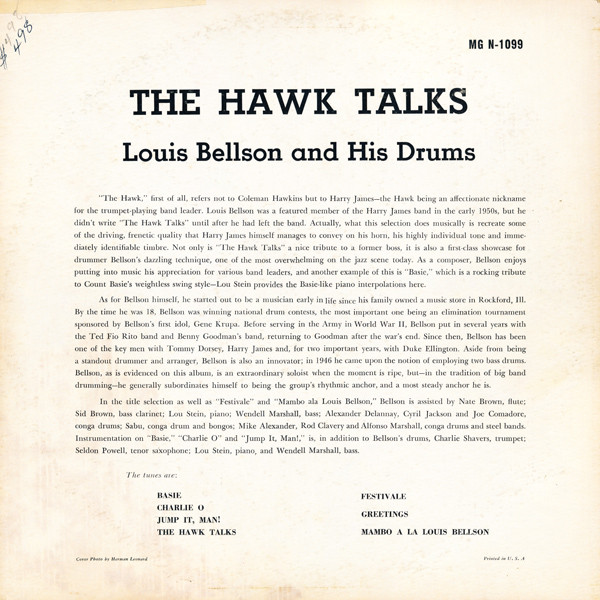 descargar álbum Louis Bellson - The Hawk Talks