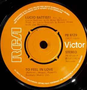 Lucio Battisti - To Feel In Love album cover