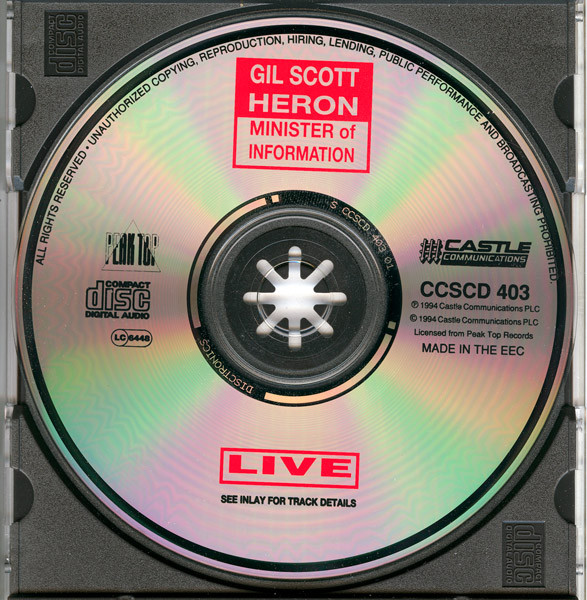 Album herunterladen Gil Scott Heron - Minister Of Information Live