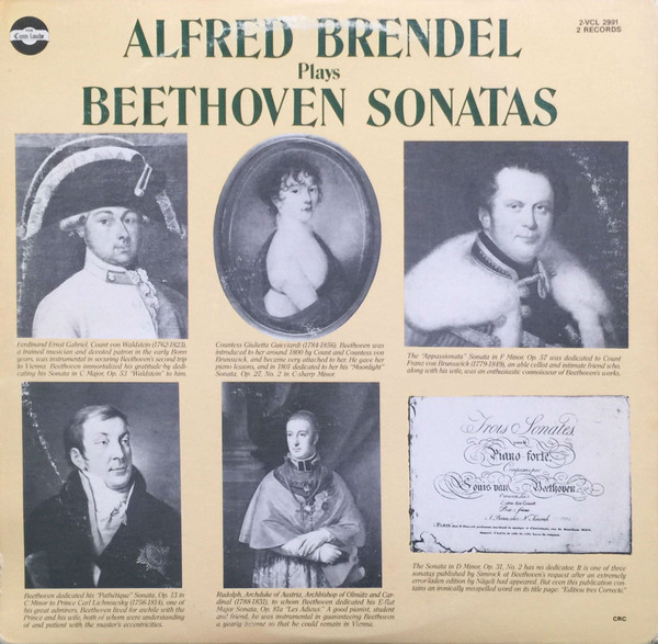 Alfred Brendel , Beethoven - Plays Beethoven Sonatas | Vox Cum Laude (2-VCL 2991) - 2