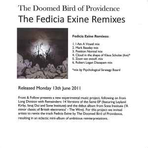 The Doomed Bird Of Providence - The Fedicia Exine Remixes album cover