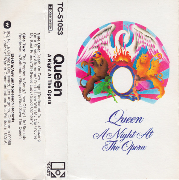 Queen – A Night At The Opera (1975, Cassette) - Discogs