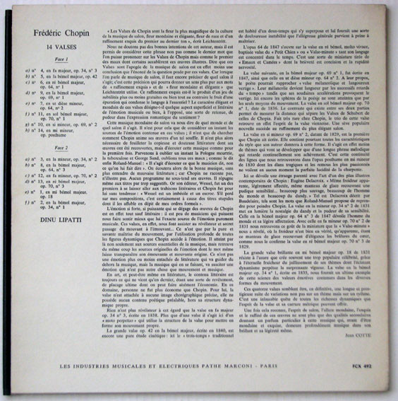 Album herunterladen Chopin, Dinu Lipatti - Les Quatorze Valses