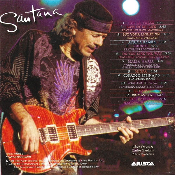 Santana - Supernatural | Arista (07822-19080-2) - 6