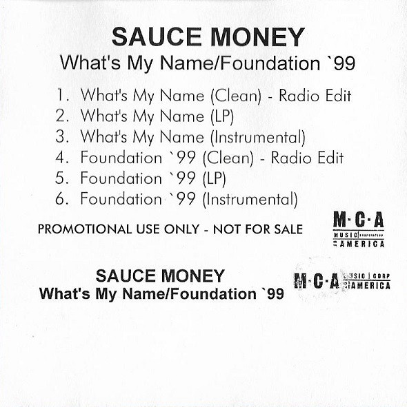 télécharger l'album Sauce Money - Whats My Name Foundation