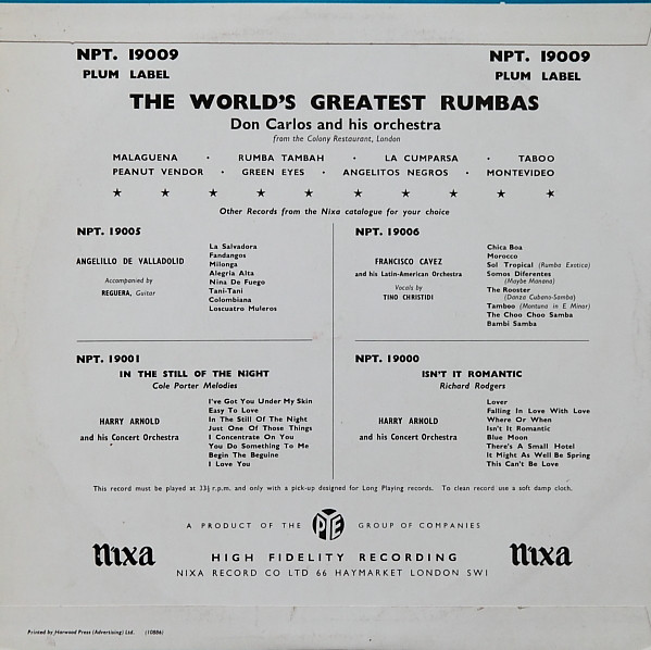 lataa albumi Don Carlos And His Orchestra - The Worlds Greatest Rumbas