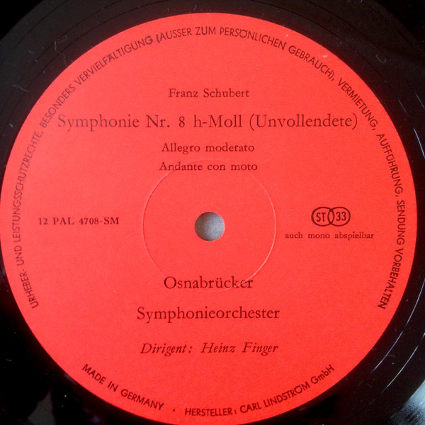 baixar álbum Osnabrücker Symphonieorchester, Heinz Finger, Joseph Haydn, Franz Schubert - Symphonie Nr 101 D Dur Die Uhr Symphonie Nr 8 H Moll Unvollendete