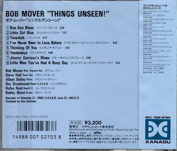 télécharger l'album Bob Mover - Things Unseen