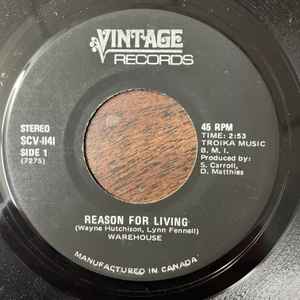 Warehouse (2) - Reason For Living / Nothing At All album cover