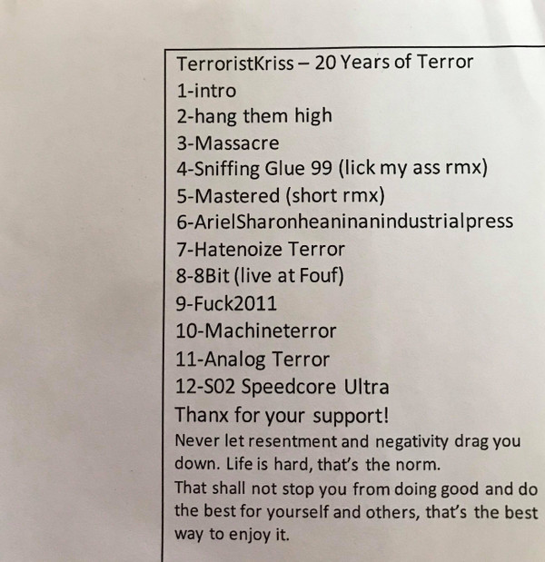 lataa albumi Terrorist Kriss - 20 Years Of Terror