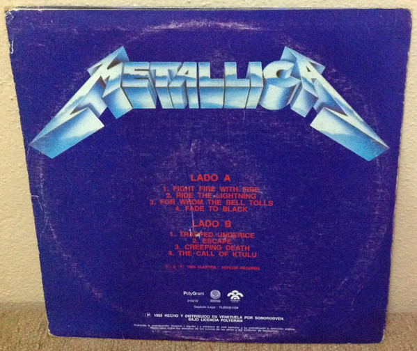 Lp Vinilo Metallica Metallica Edicion 2 Venezuela 1993