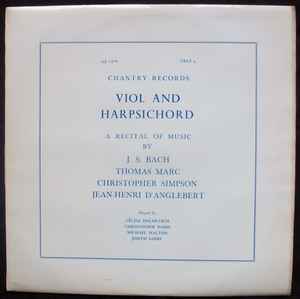 Johann Sebastian Bach - Viol And Harpsichord Recital album cover