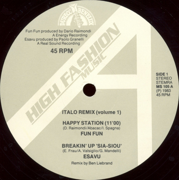 Various - Italo Remix (Volume 1) | High Fashion Music (MS 105) - 3