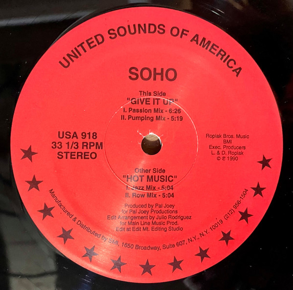 Soho – Hot Music (1995, Vinyl) - Discogs