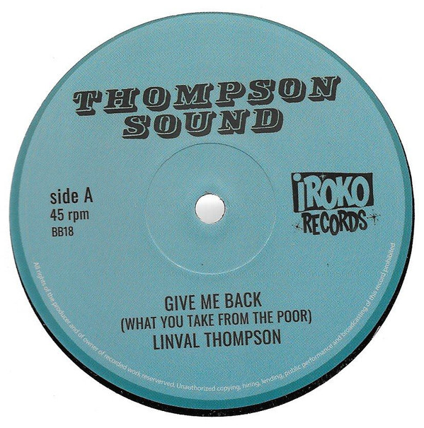 baixar álbum Linval Thompson - Give Me Back What You Take From The Poor Lump Sum