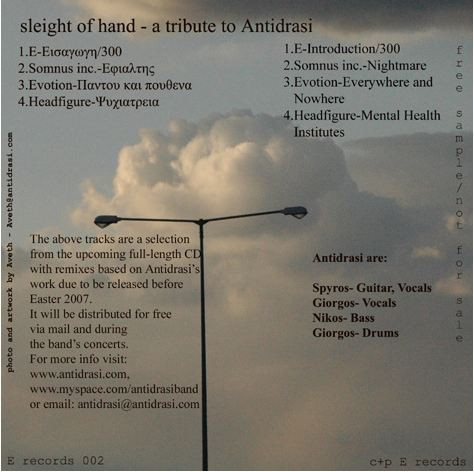 last ned album Various - Sleight Of Hand A Tribute To Antidrasi