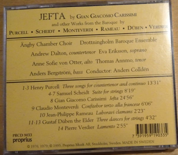 télécharger l'album Gian Giacomo Carissimi, Purcell, Scheidt, Monteverdi, Rameau, Düben, Verdier - Jephta By Gian Giacomo Carissimi And Other Works From The Baroque