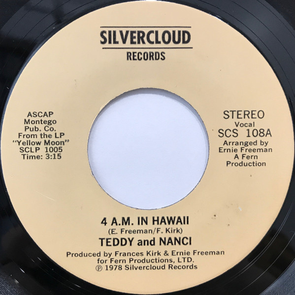 Teddy and Nanci – 4 A.M. In Hawaii (1978, Vinyl) - Discogs