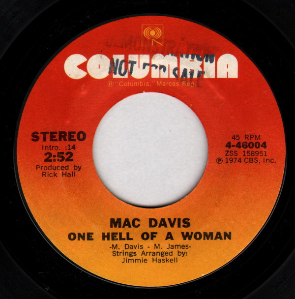 ladda ner album Mac Davis - One Hell Of A Woman