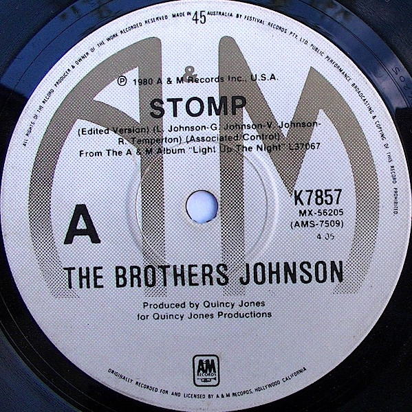 The Brothers Johnson – Stomp! / Let's Swing (1980, Vinyl