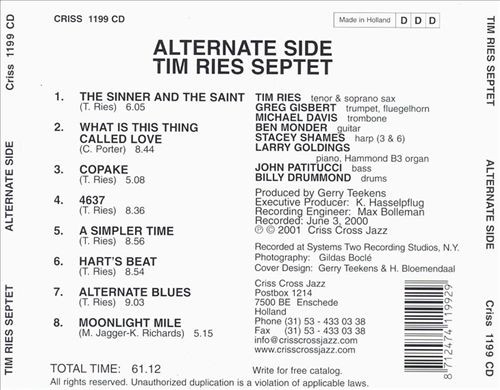 lataa albumi Tim Ries - Alternate Side