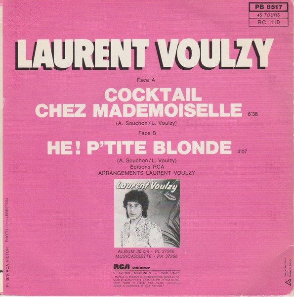 Laurent Voulzy – Cocktail Chez Mademoiselle / He! P'tite Blonde