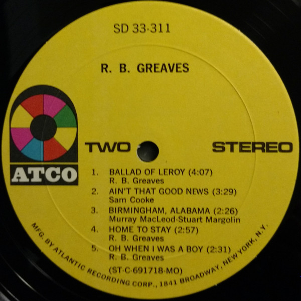 R.B. Greaves - R.B. Greaves | ATCO Records (SD 33-311) - 4