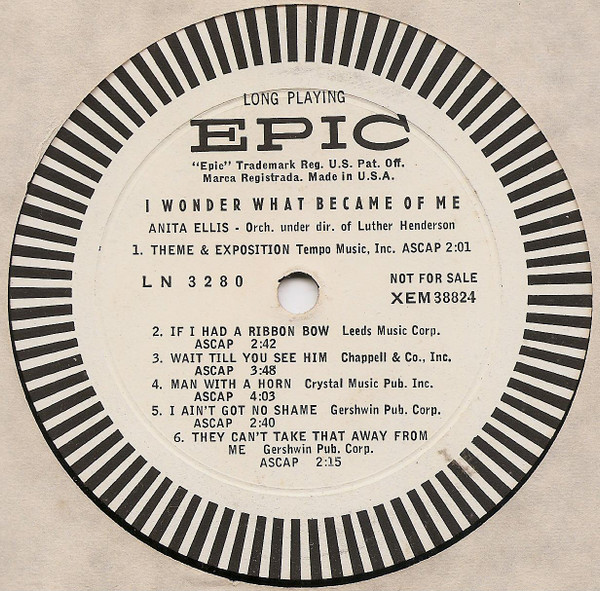 Anita Ellis – I Wonder What Became Of Me (1956, Vinyl) - Discogs