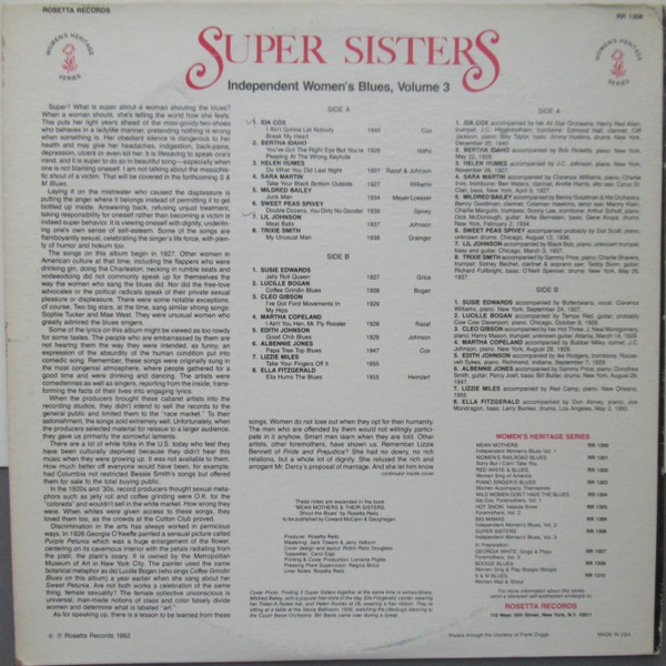 descargar álbum Various - Super Sisters Independent Womens Blues Volume 3