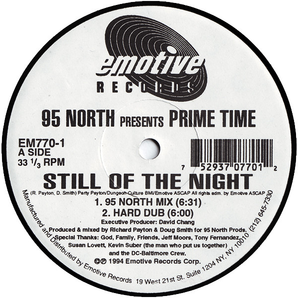 95 North Presents Prime Time – Still Of The Night (1994, Vinyl 