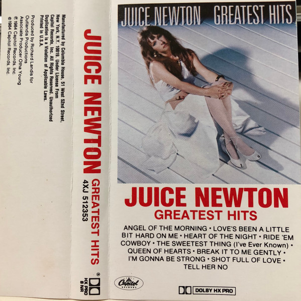 Juice Newton – Greatest Hits (1984, Cassette) - Discogs