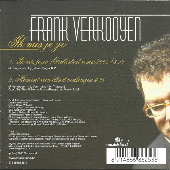 télécharger l'album Frank Verkooyen - Ik Mis Je Zo