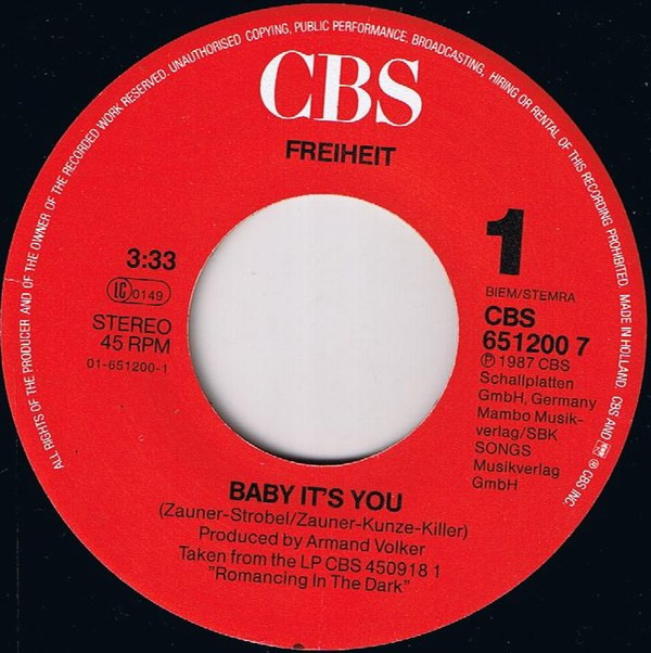 last ned album Freiheit - Baby Its You