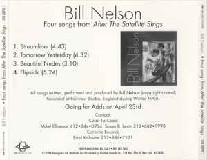 Bill Nelson - Four Songs From After The Satellite Sings album cover