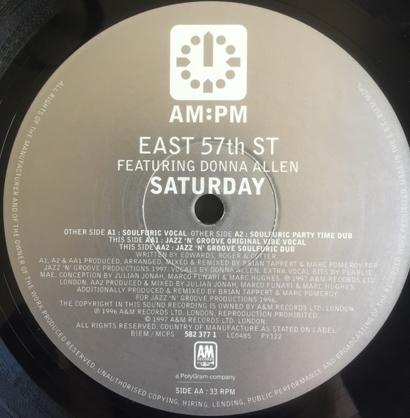 télécharger l'album East 57th St Featuring Donna Allen - Saturday The Jazz N Groove Mixes